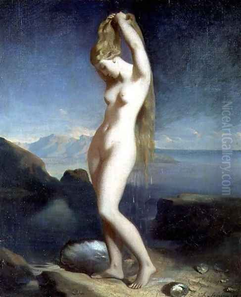 Venus Anadyomene, or Venus of the Sea, 1838 Oil Painting by Theodore Chasseriau