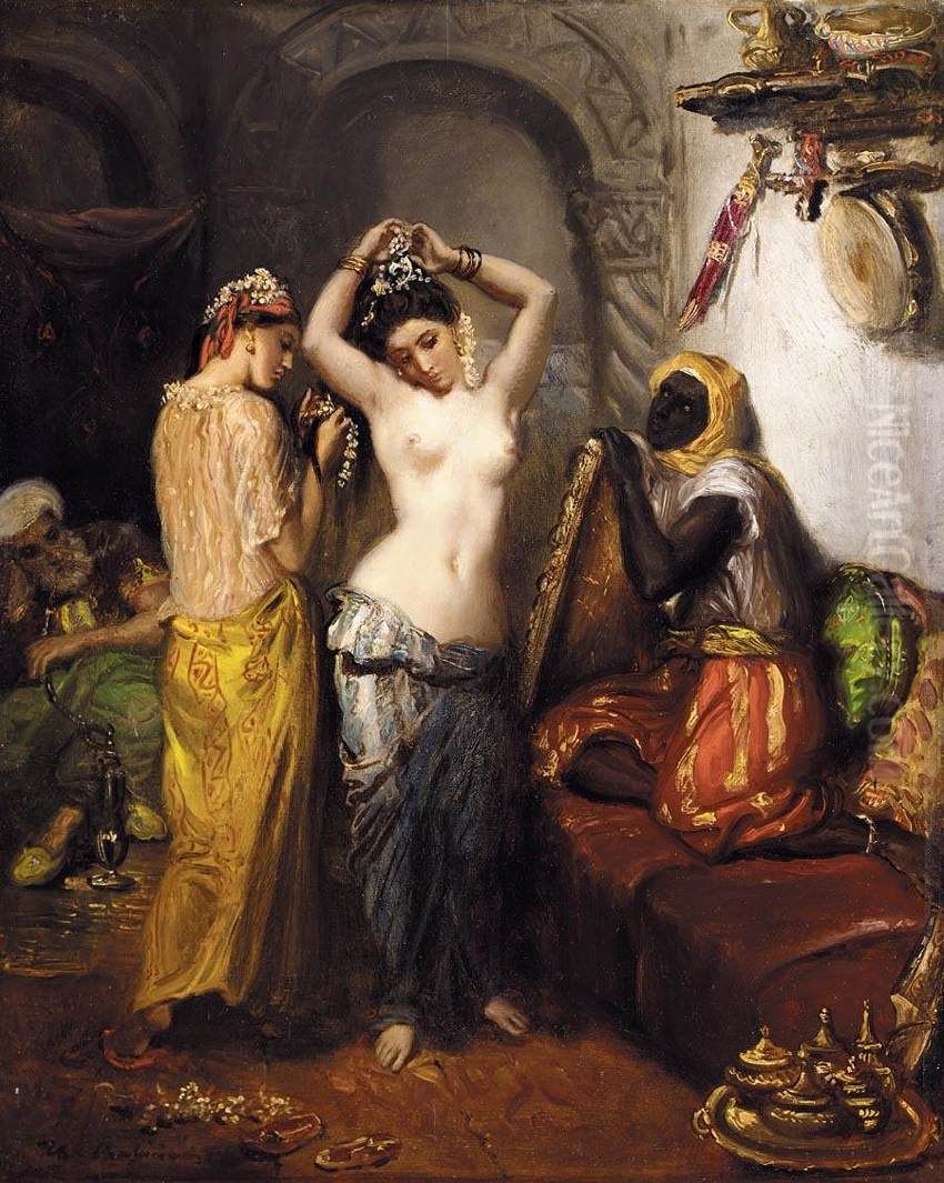 Harem Oil Painting by Theodore Chasseriau