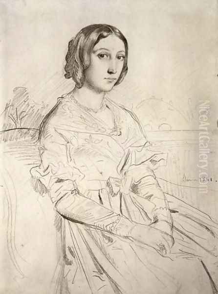 Portrait of a Young Woman, 1841 Oil Painting by Theodore Chasseriau