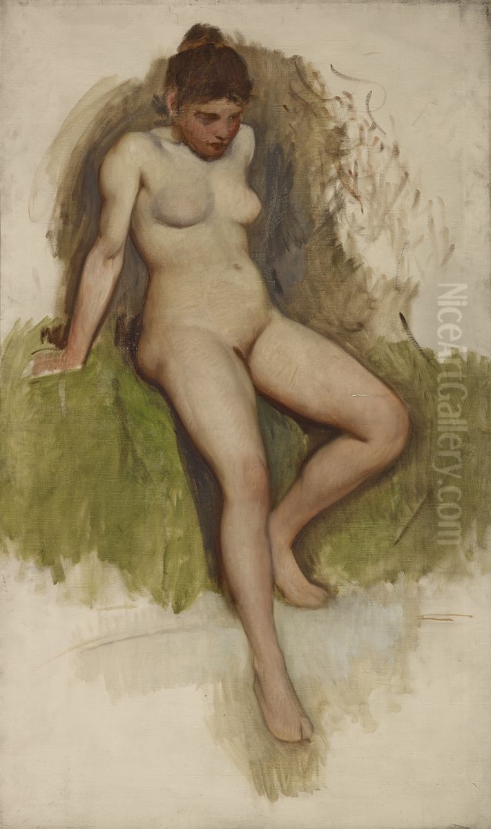 Nude Oil Painting by Frank Duveneck