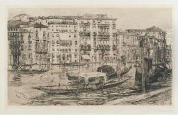 [view Of The Grand Canal, Venice] Oil Painting by Frank Duveneck