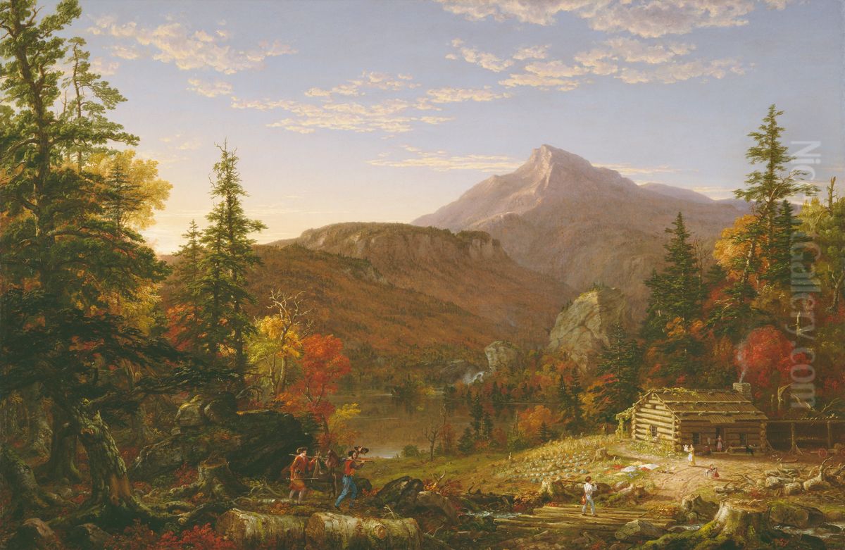 The Hunter's Return Oil Painting by Thomas Cole