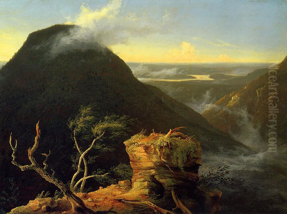 Sunny Morning on the Hudson River Oil Painting by Thomas Cole