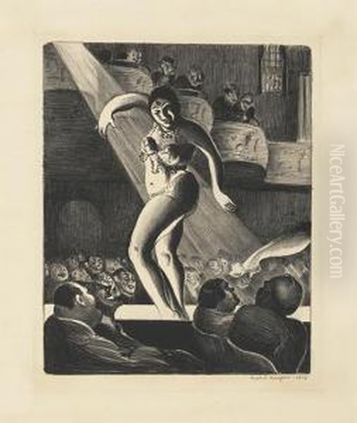 Houston Street Burlesque. Oil Painting by Mabel Dwight