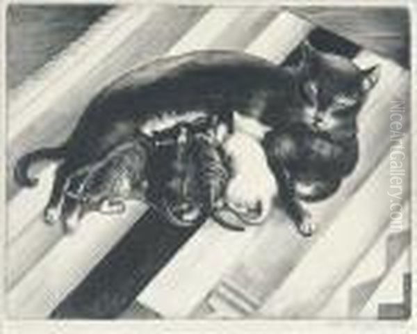 The Family Oil Painting by Mabel Dwight