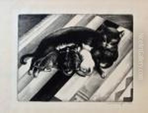 The Family Oil Painting by Mabel Dwight