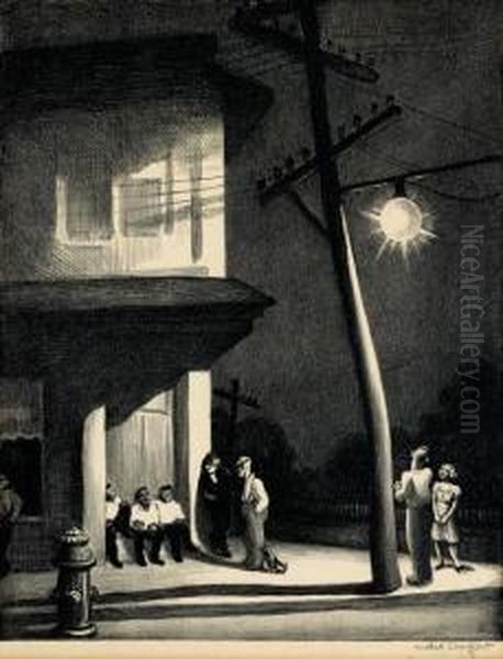 Summer Evening Oil Painting by Mabel Dwight