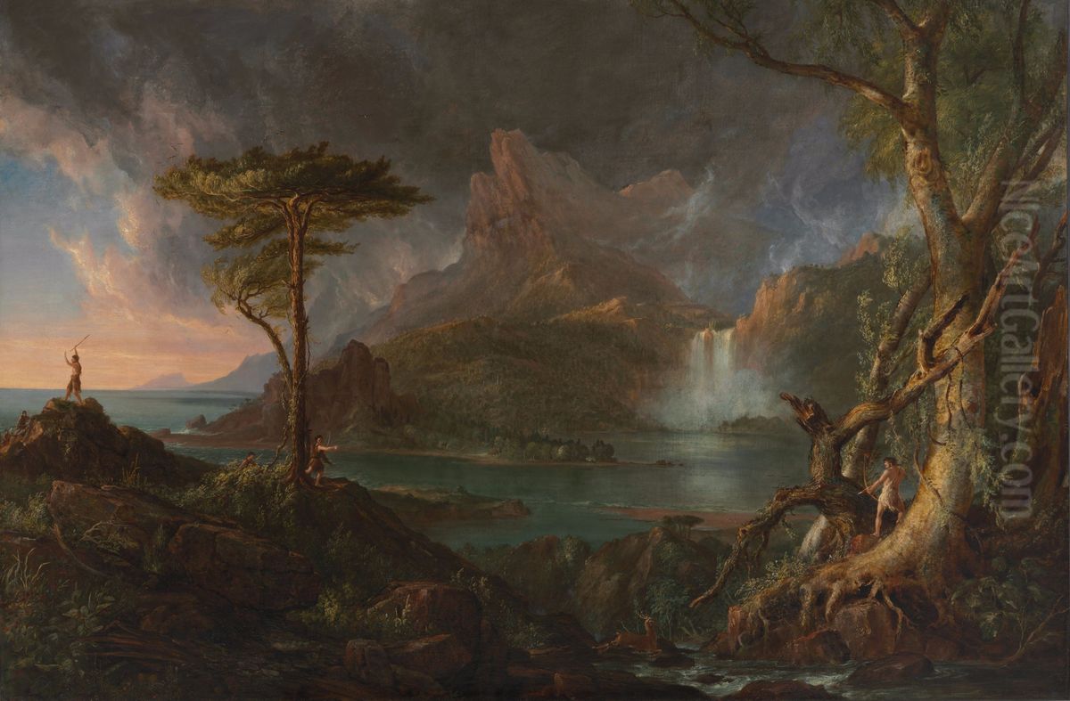 A Wild Scene Oil Painting by Thomas Cole