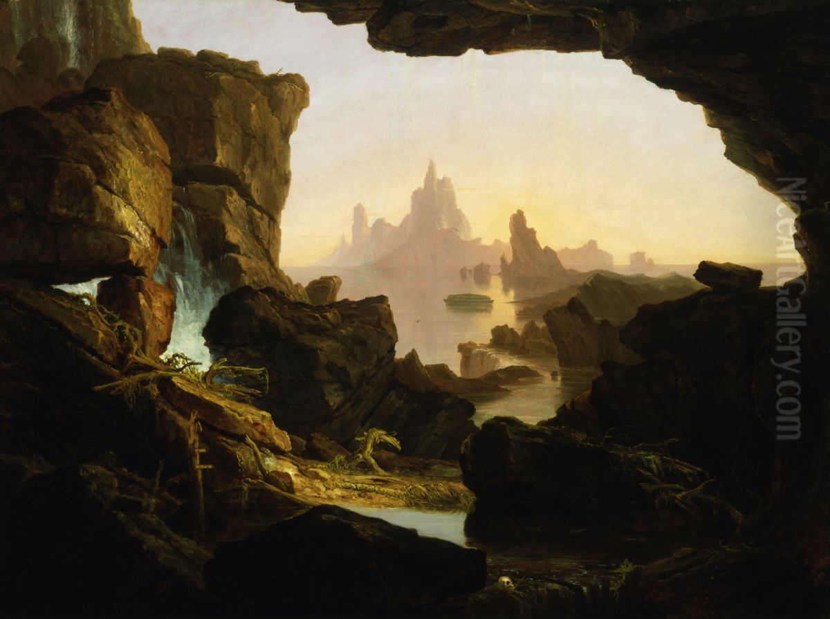 The Subsiding of the Waters of the Deluge Oil Painting by Thomas Cole