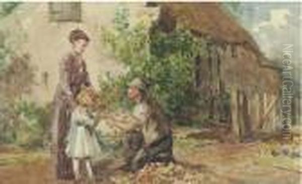 The Gardener's Bouquet Oil Painting by Robert Eadie