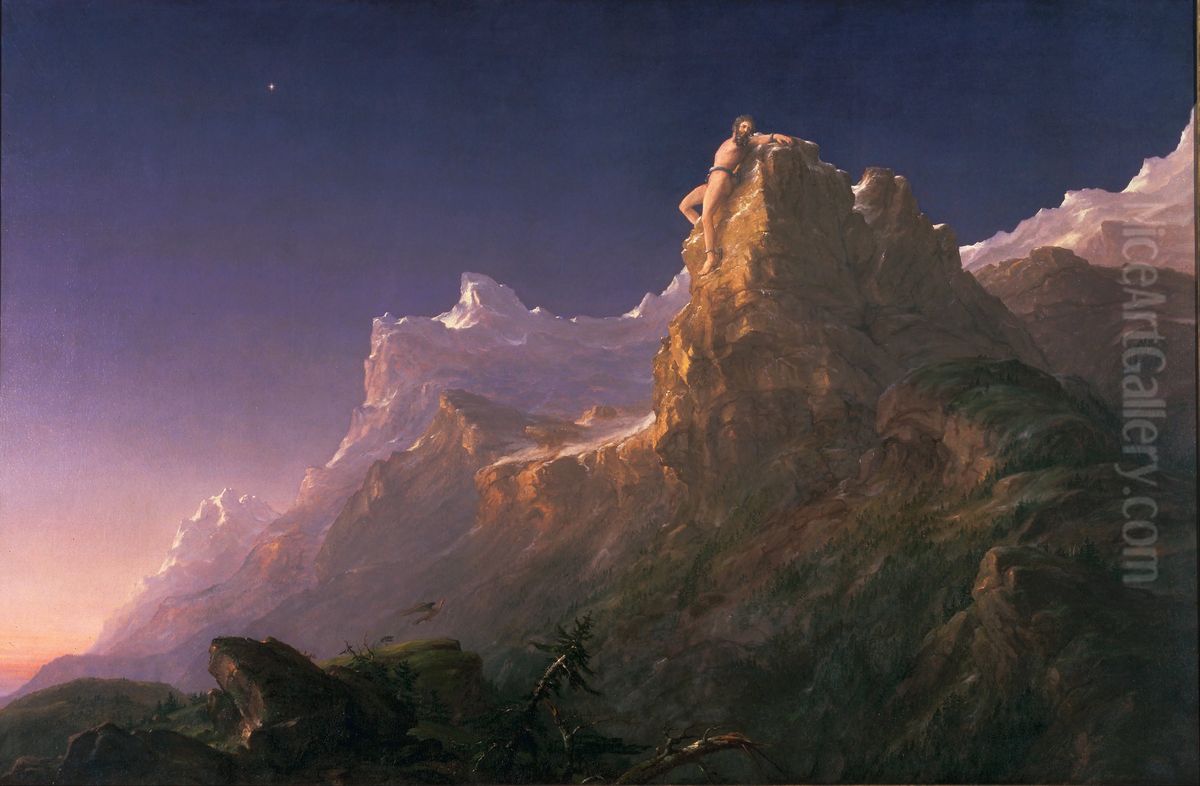 Prometheus Bound Oil Painting by Thomas Cole