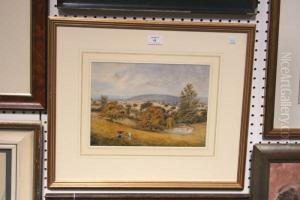 Landscape With Cattle Grazing Oil Painting by Henry Earp