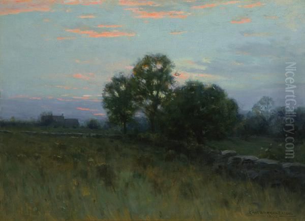 Summer Sunset Oil Painting by Charles Warren Eaton