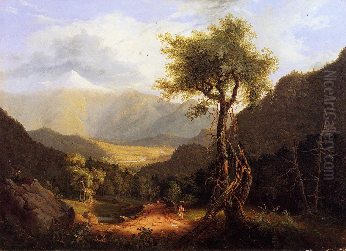 View in the White Mountains Oil Painting by Thomas Cole