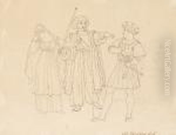 C. W. Eckersberg: A Scene From An Opera Oil Painting by Christoffer Wilhelm Eckersberg