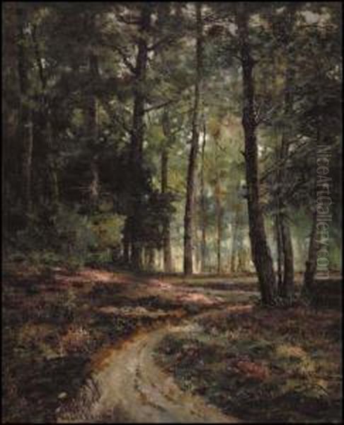 Shooting Path In The Park Oil Painting by Aaron Allan Edson