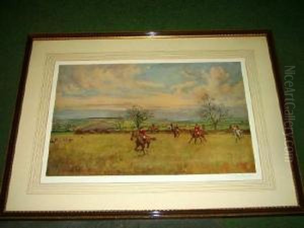 The Quorn Hunt Oil Painting by Lionel Louis Edwards
