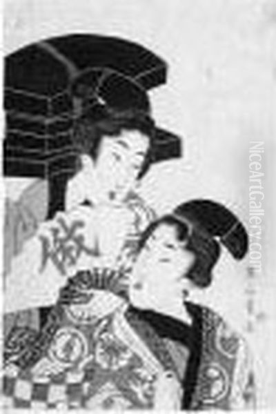 Kiwame Oil Painting by Kikukawa Eizan