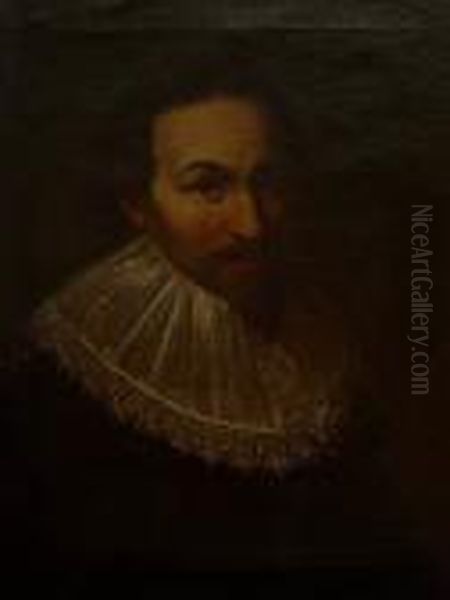 Portret Mezczyzny, Lata Dwudzieste Lub Trzydzieste Xvii W. Oil Painting by Nicolaes (Pickenoy) Eliasz