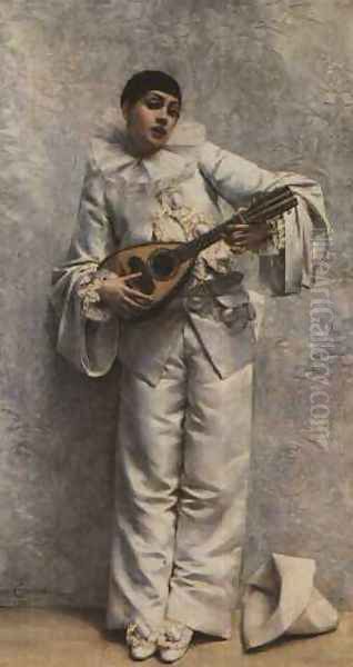 Pierrot Oil Painting by Leon Francois Comerre