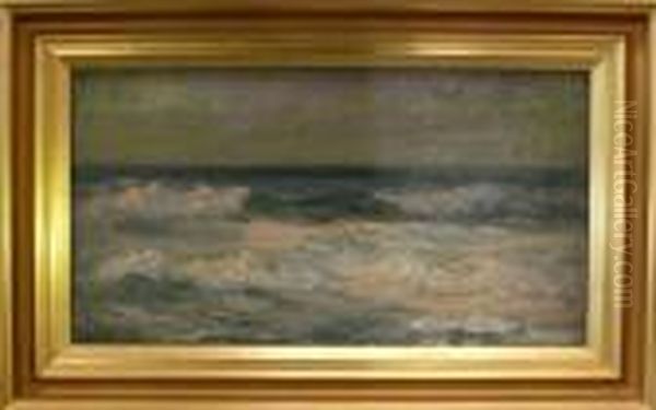 Havsmotiv. Oil Painting by Frank Lewis Emanuel