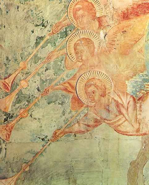 Apocalyptical Christ (detail) 2 Oil Painting by (Cenni Di Peppi) Cimabue