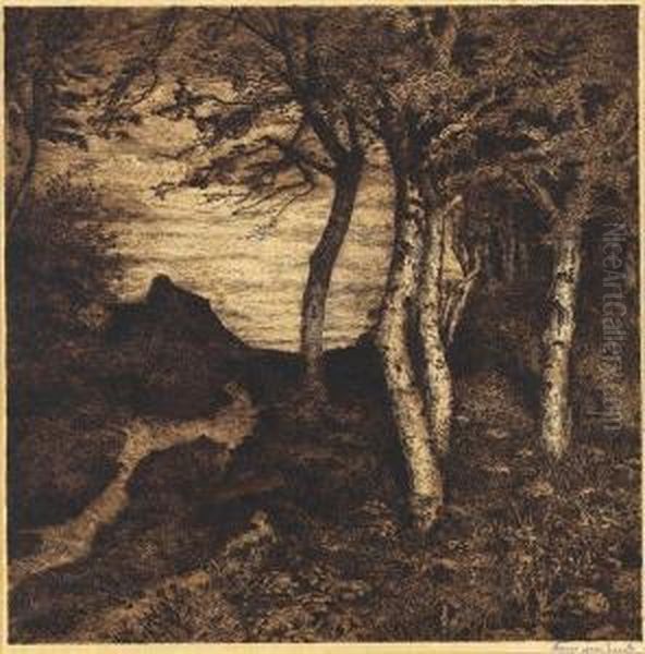 Worpsweder Landschaft Oil Painting by Am Hans Ende