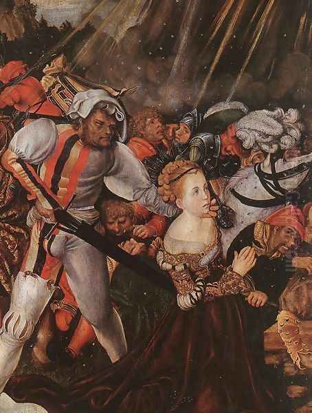 The Martyrdom of St Catherine (detail) 1504-05 Oil Painting by Lucas The Elder Cranach