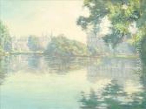 St. James' Park, London Oil Painting by Augustus William Enness