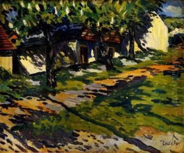 Na Dvore Oil Painting by Bela Erdelyi