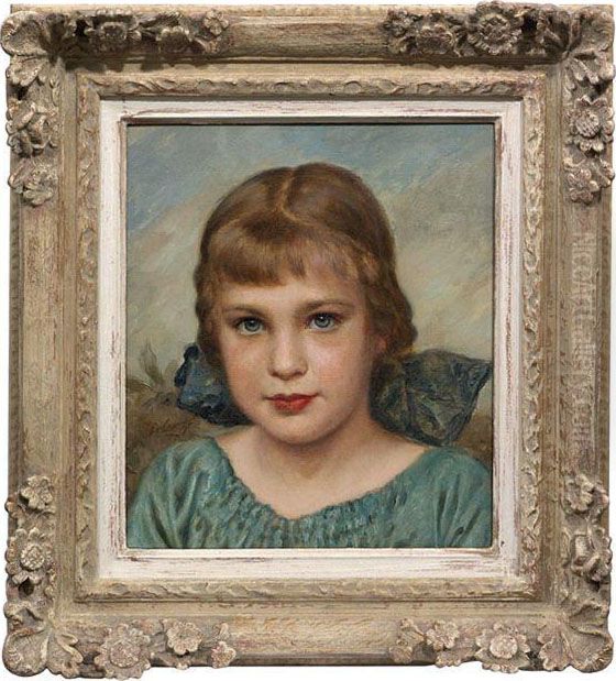 Bildnis Eines Jungen Madchens Oil Painting by Fritz Erler