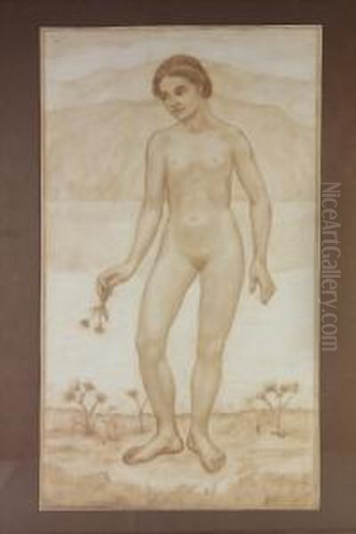 Madchenakt Oil Painting by Georg O. Erler