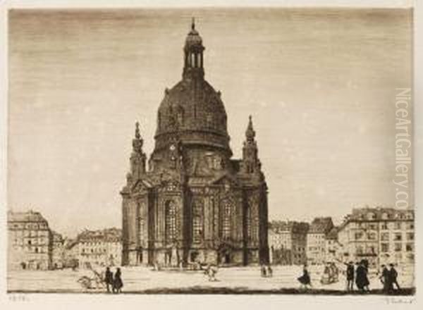 Frauenkirche Oil Painting by Georg O. Erler