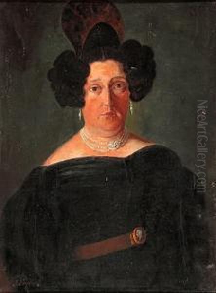 Retrato Femenino Oil Painting by Antonio Maria Esquivel Suarez de Urbina