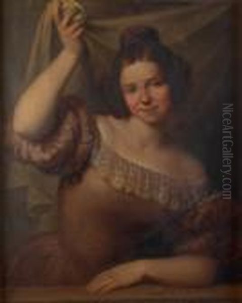 Joven En El Palco Oil Painting by Antonio Maria Esquivel Suarez de Urbina