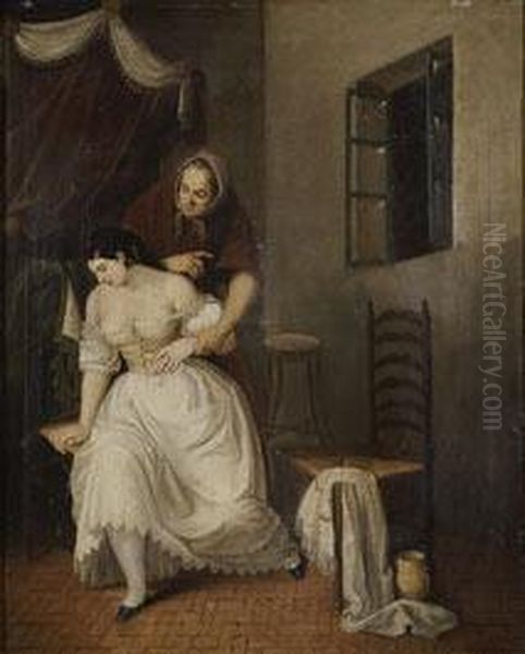 La Alcahueta Oil Painting by Antonio Maria Esquivel Suarez de Urbina