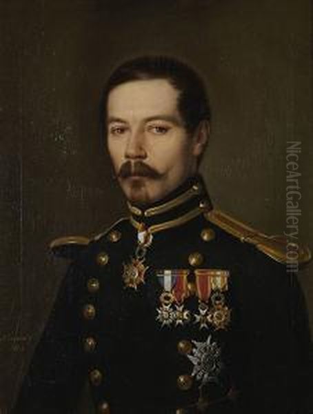 Retrato De Caballero Oil Painting by Antonio Maria Esquivel Suarez de Urbina