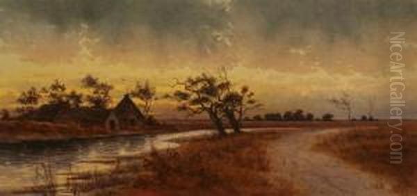 Close Of Day
And 
Near Newport Oil Painting by George Emerick Essig