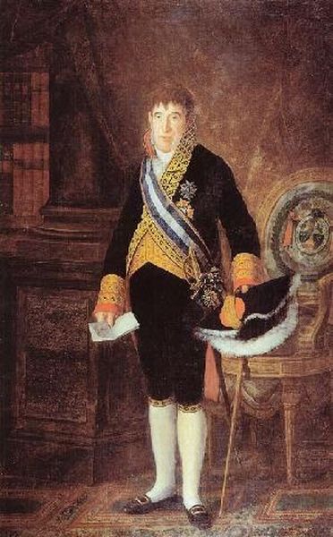 Don Mariano Colon De Toledo Oil Painting by Augustin Esteve