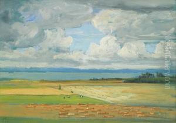 Landskap Med Hassjor Oil Painting by Prince Eugen Of Sweden