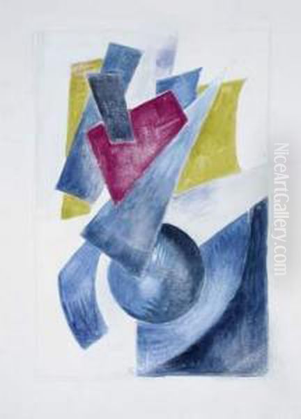 Composition Non Objective I Oil Painting by Alexandra Alexandrov Exter