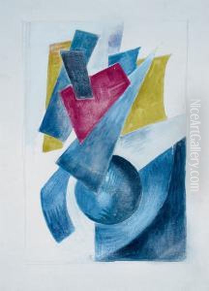 Composition Non Objective I
 Aquarelle Sur Papier Oil Painting by Alexandra Alexandrov Exter