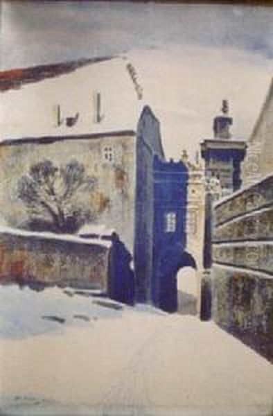 Widok Z Krakowa Oil Painting by Stanislaw Ignacy Fabijanski Poraj