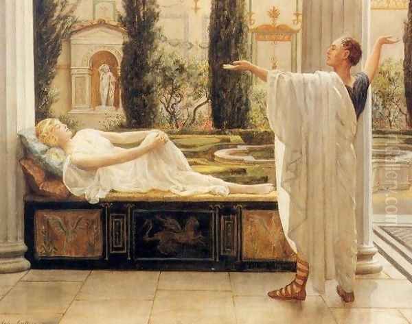 Horace and Lydia (Study) Oil Painting by John Maler Collier