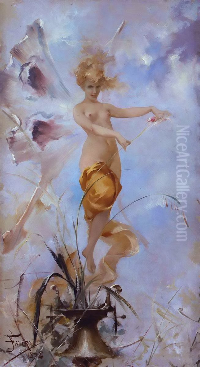 Nymph Oil Painting by Luis Ricardo Falero