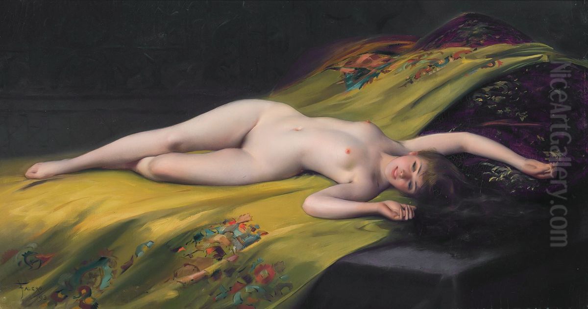 Reclining Nude Oil Painting by Luis Ricardo Falero