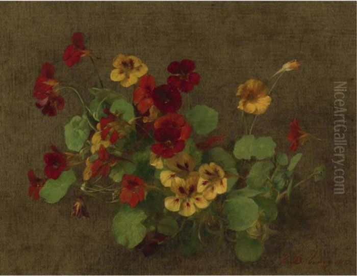 Capucines Oil Painting by Victoria Dubourg