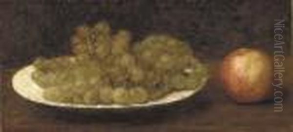 Pomme Et Raisins Blancs Oil Painting by Victoria Dubourg
