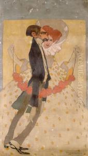 Elegans Par Portreja Oil Painting by Geza Farago