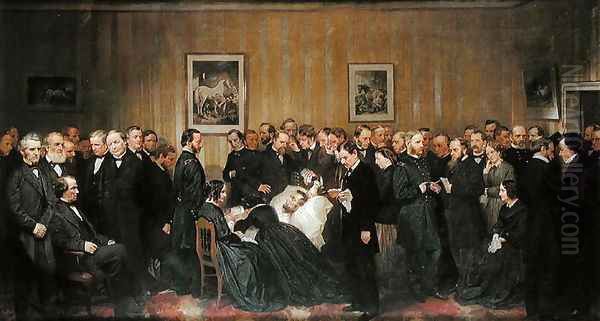 The Death of Lincoln, 1868 Oil Painting by Alonzo Chappel